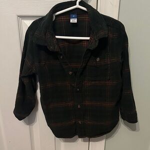 Old Navy Kids Green Plaid Button Down Shirt